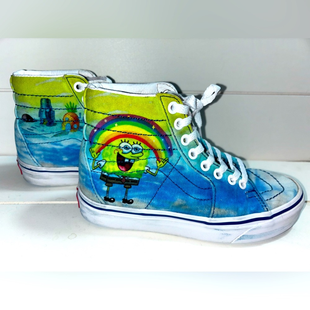 Van’s Spongebob Collab Tie Dye High Top Skate Sneakers Boys/Men 3.5 Girls 5